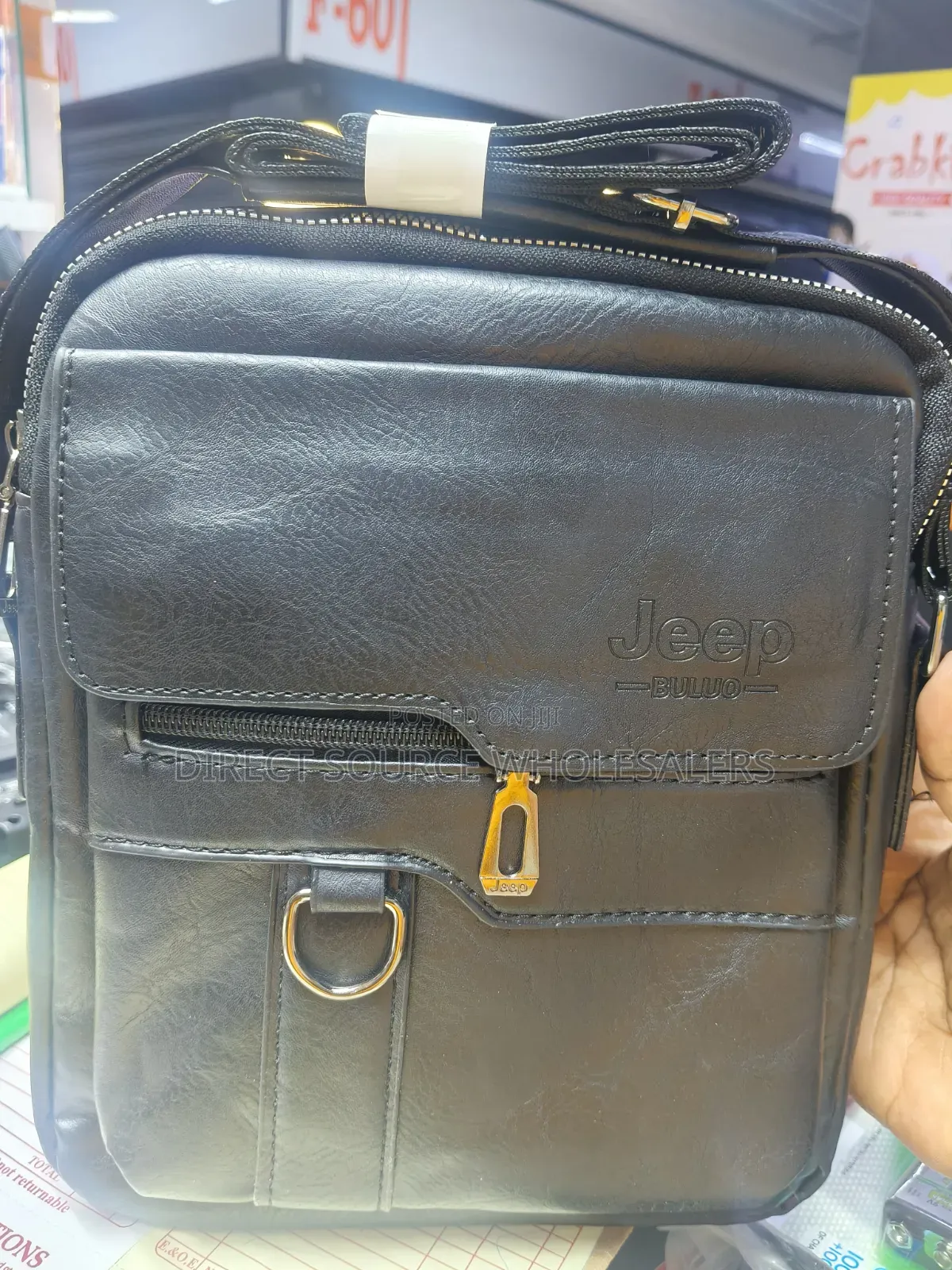 Unisex Sling Shoulder Bag Black in Colour