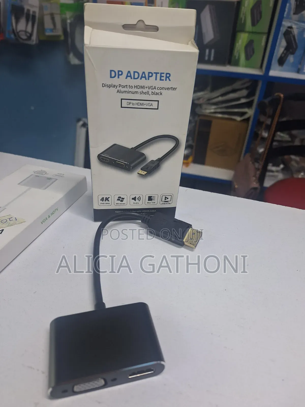 Display Port to Hdmi +Vga