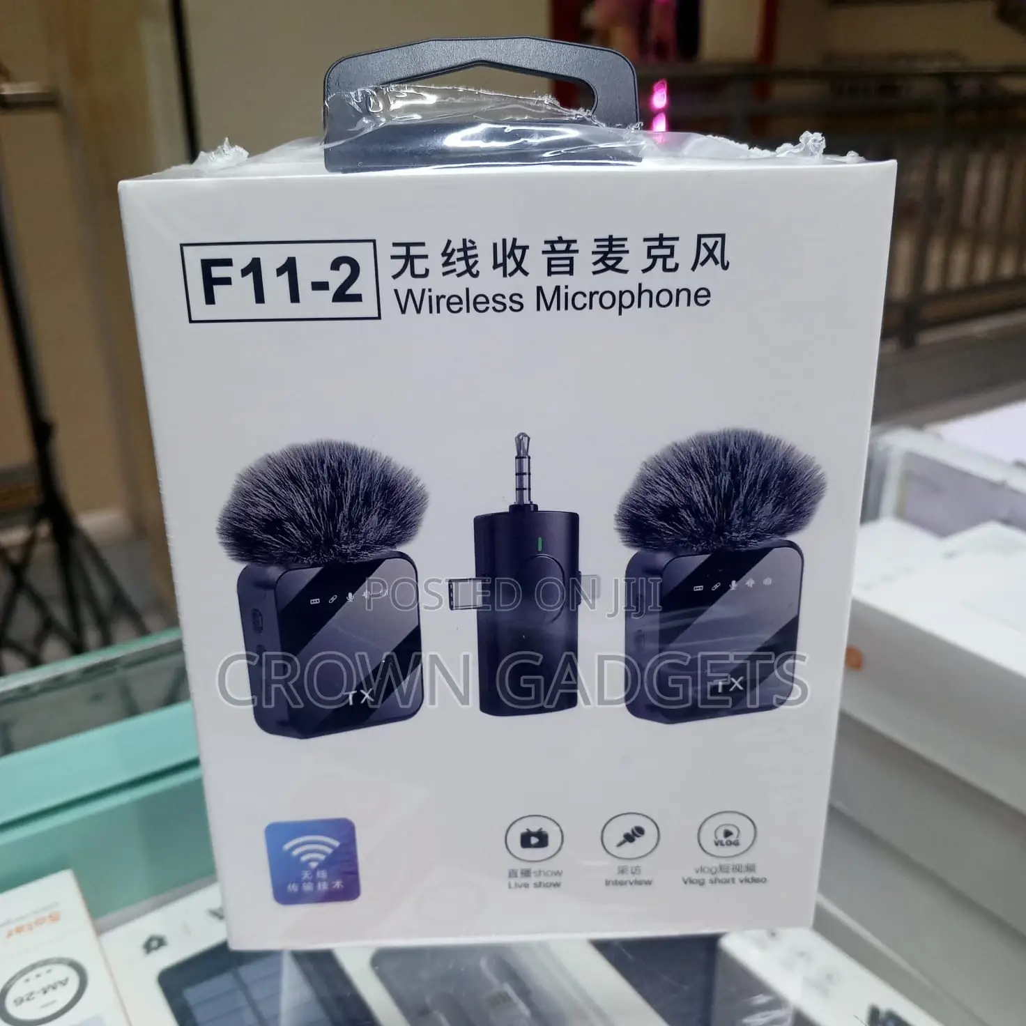 F11-2 Dual Wireless Microphone 3-in-1 Receiver Vlog Mic Set