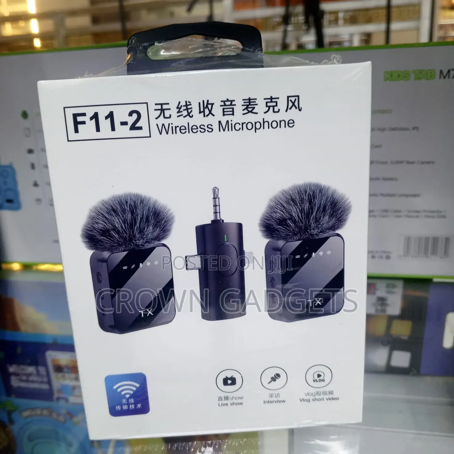 F11-2 Dual Wireless Microphone 3-in-1 Receiver Vlog Mic Set