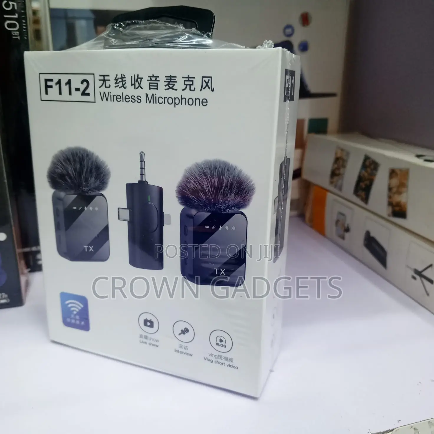 F11-2 Wireless Microphone Set for Vlog Podcast Recording