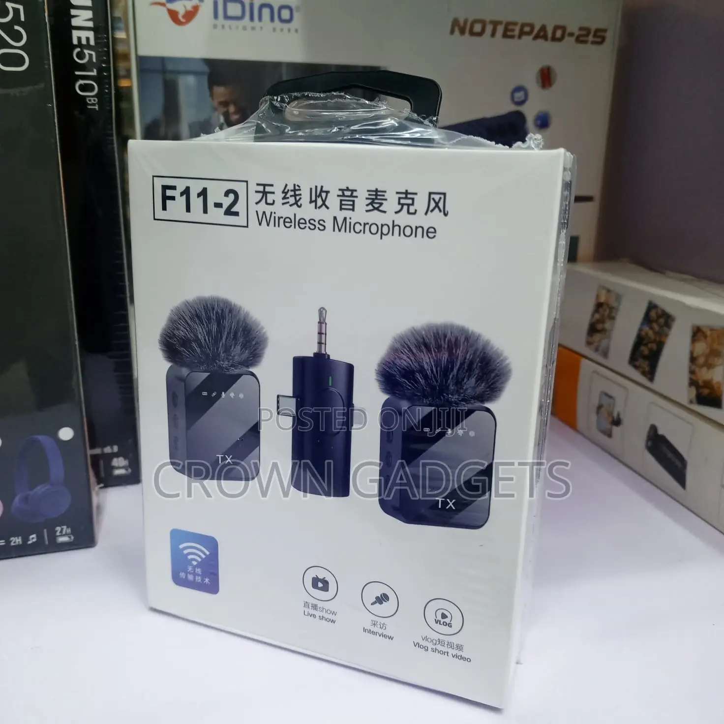 F11-2 Wireless Microphone Set for Vlog Podcast Recording