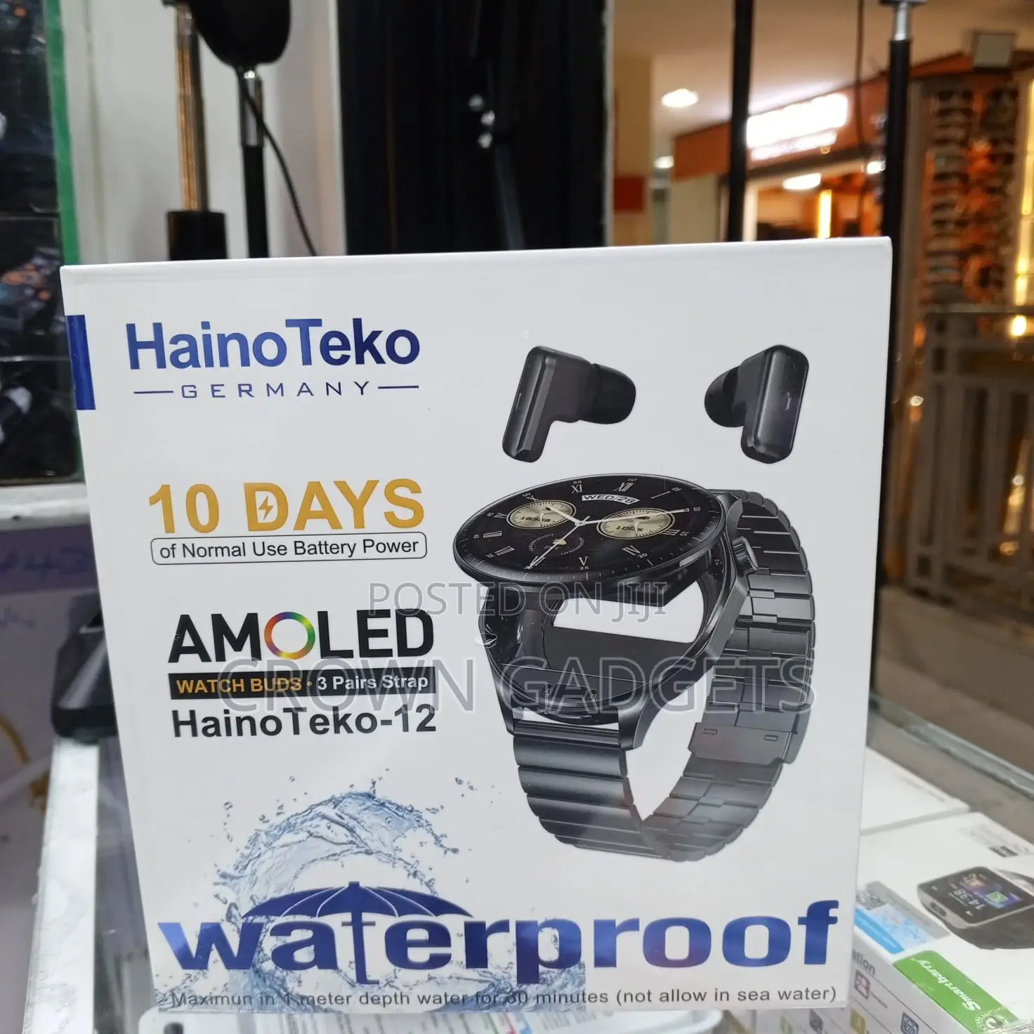 Haino Teko 12 Smart Watch Combo Earbuds 10 Days Battery