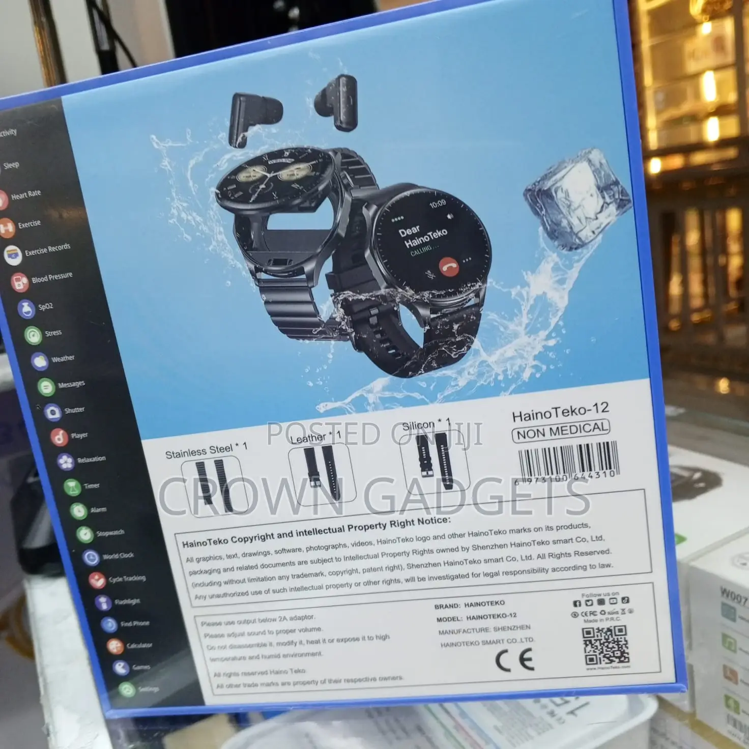 Haino Teko 12 Smart Watch Combo Earbuds 10 Days Battery