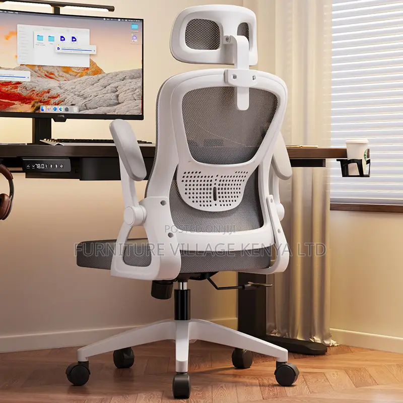 Modern White Adjustable Home Computer Chair
