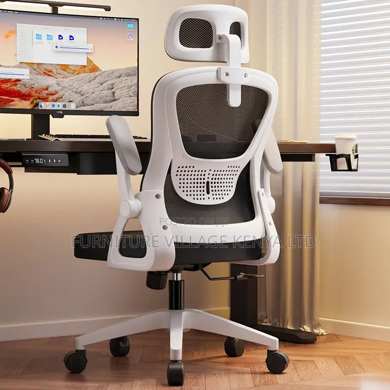 Modern White Adjustable Home Computer Chair