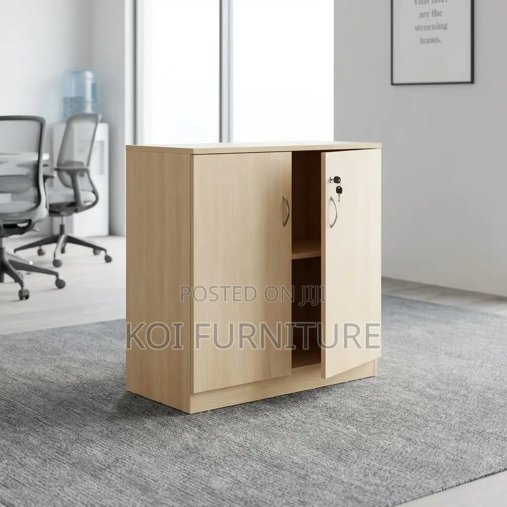 Office Cabinet; Two Doors Executive Secured Lockable Credenza Cabinet