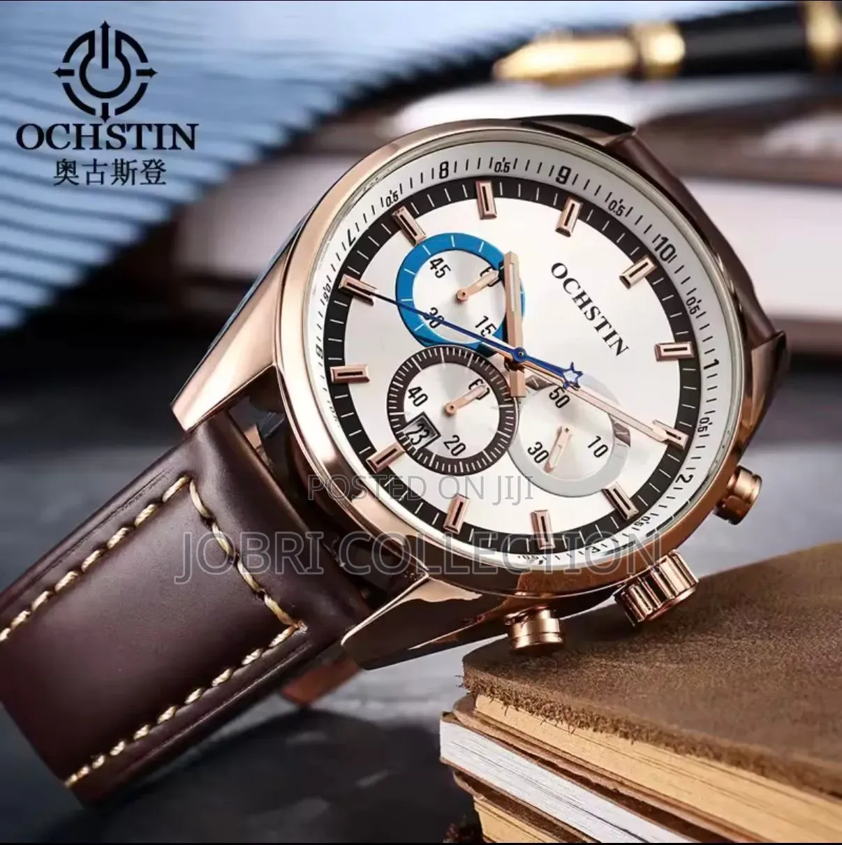 Ochstin Chronograph Leather Strap Watch