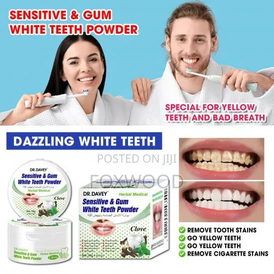 Davey Sensitive Gum White Teeth Powder.