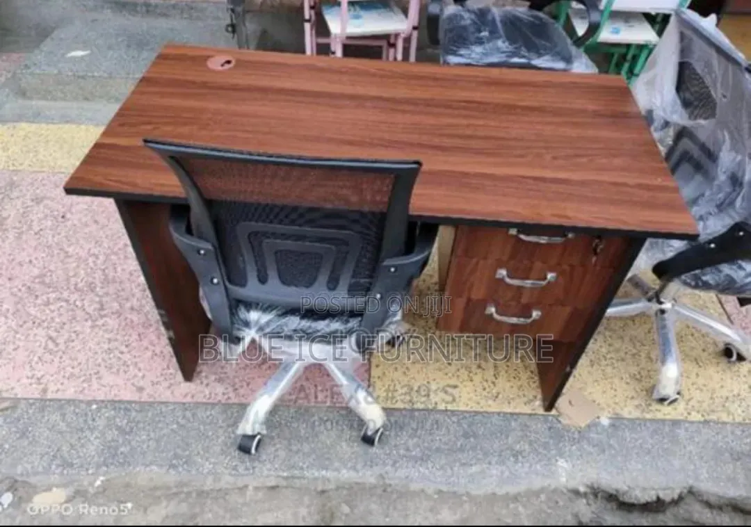 Computer Desk and Mesh Chair Set