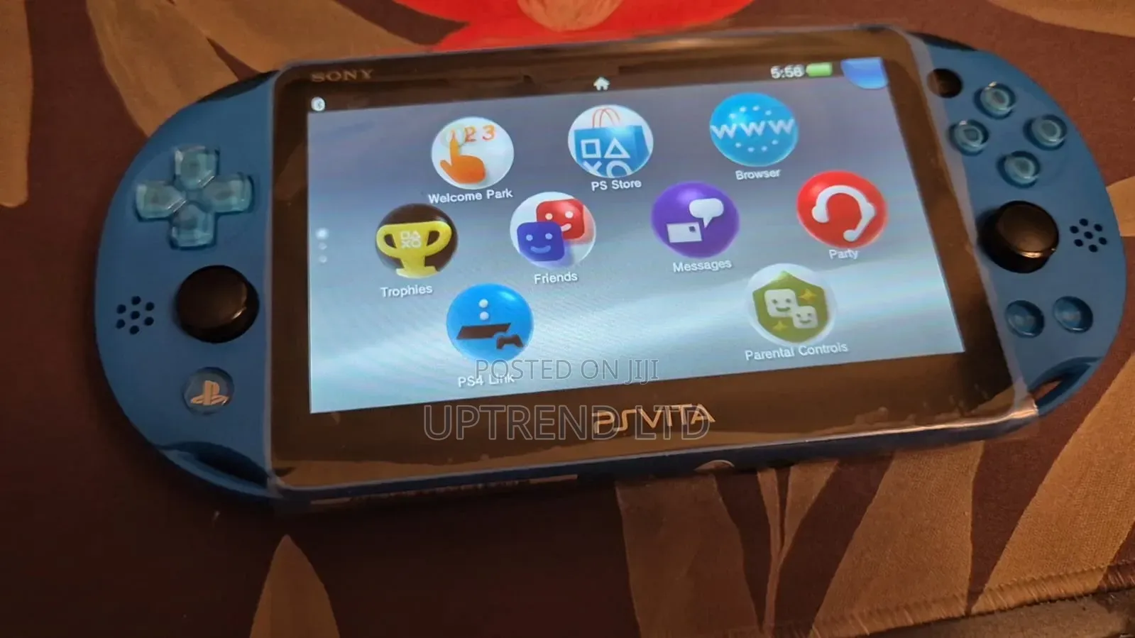 Blue Playstation Vita Chipped With 10 Plus Games