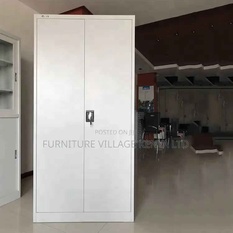 2-Door White Metallic Home Storage Cabinet