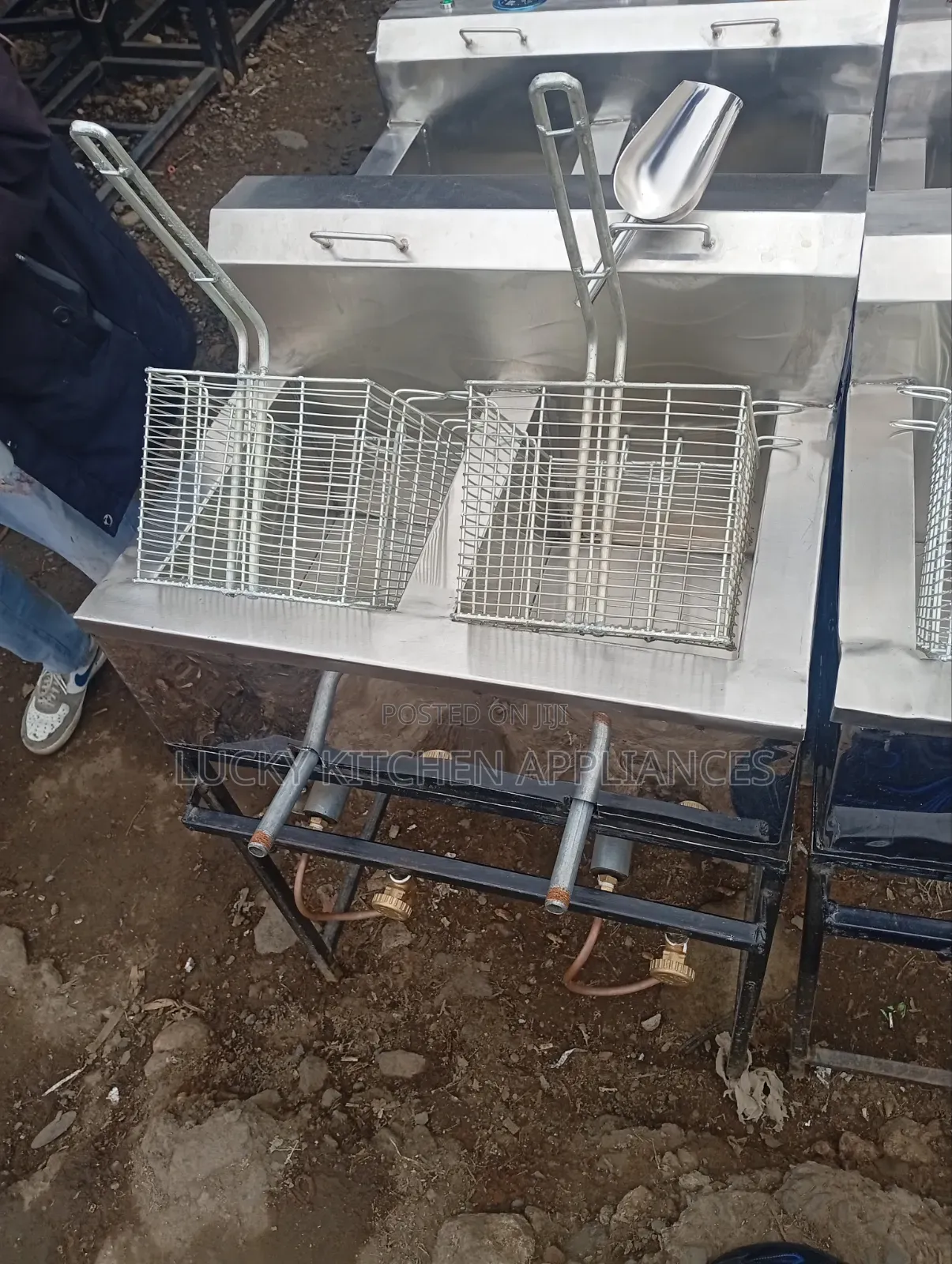 Stainless Steel Double Deep Gas Fryer.