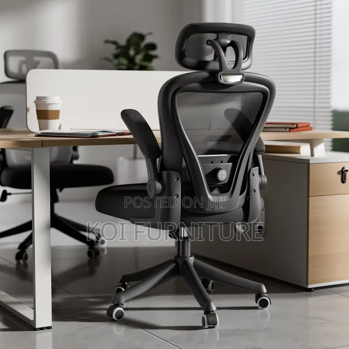 Office Chairs; Ergonomic Mesh Office Task Chair With Headrest
