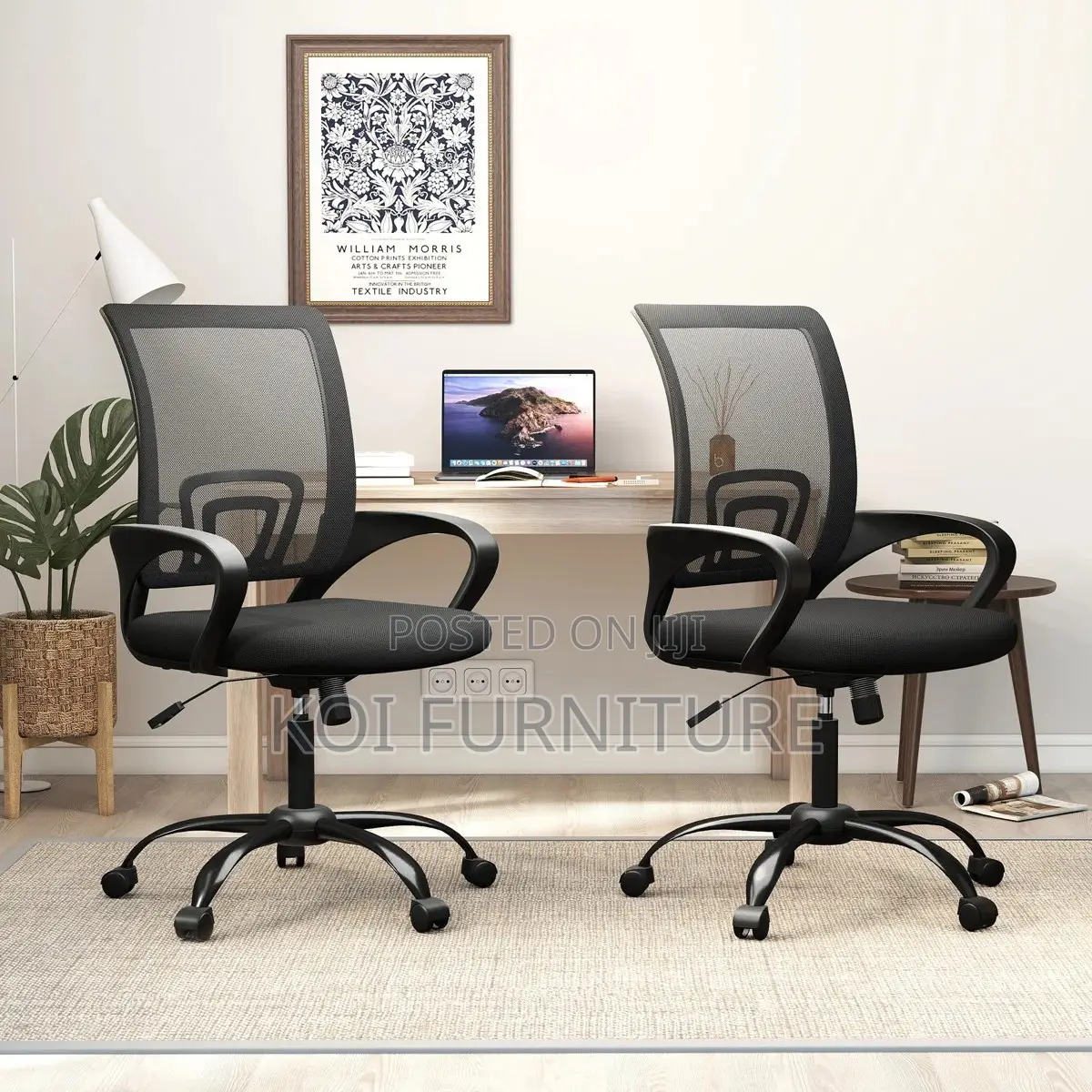Office Chairs; Modern Swivel Soft Upholstered Nylon Arm Office Chair
