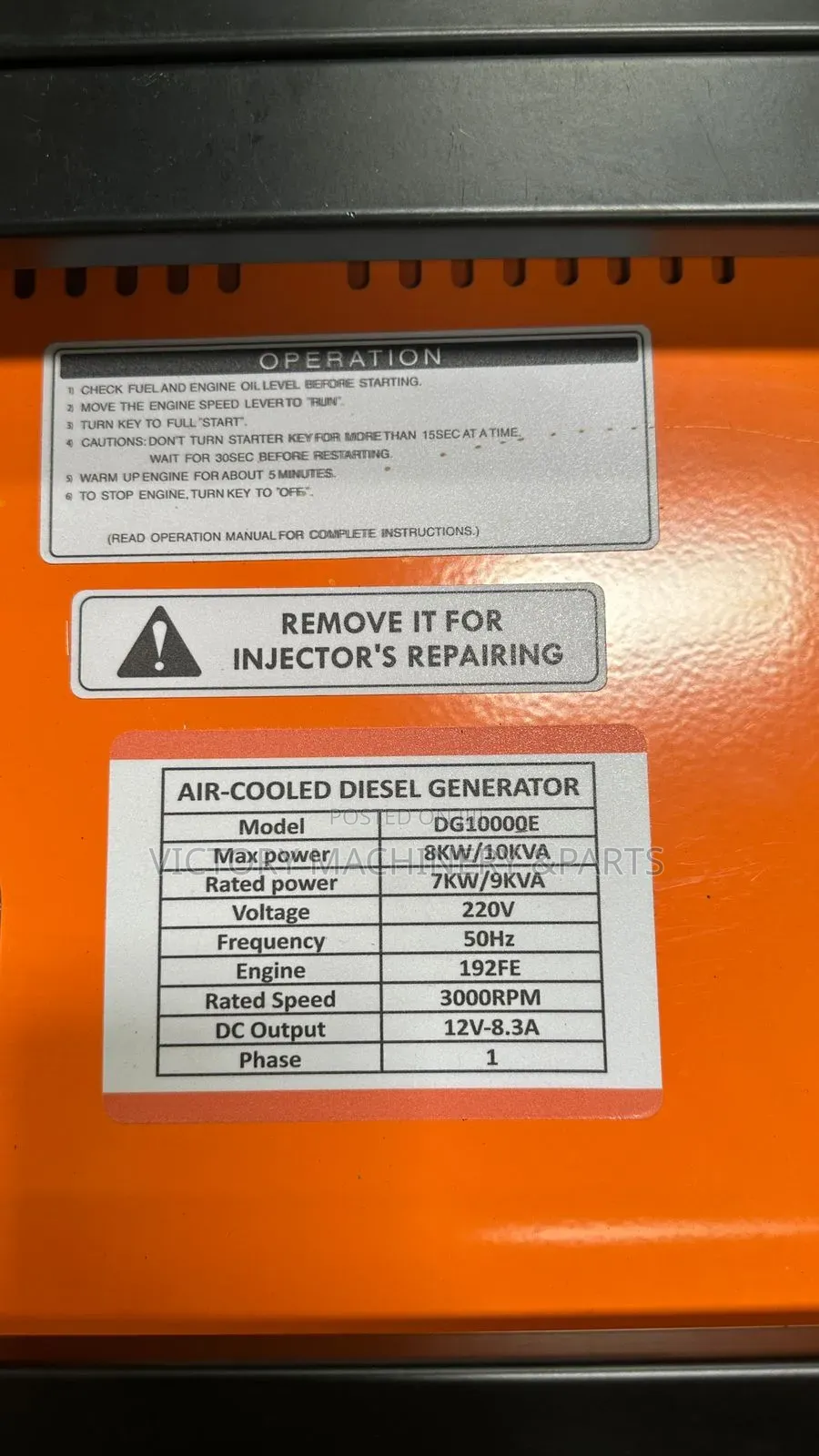 Thompson England Single Phase Key Start 7kw/10kva