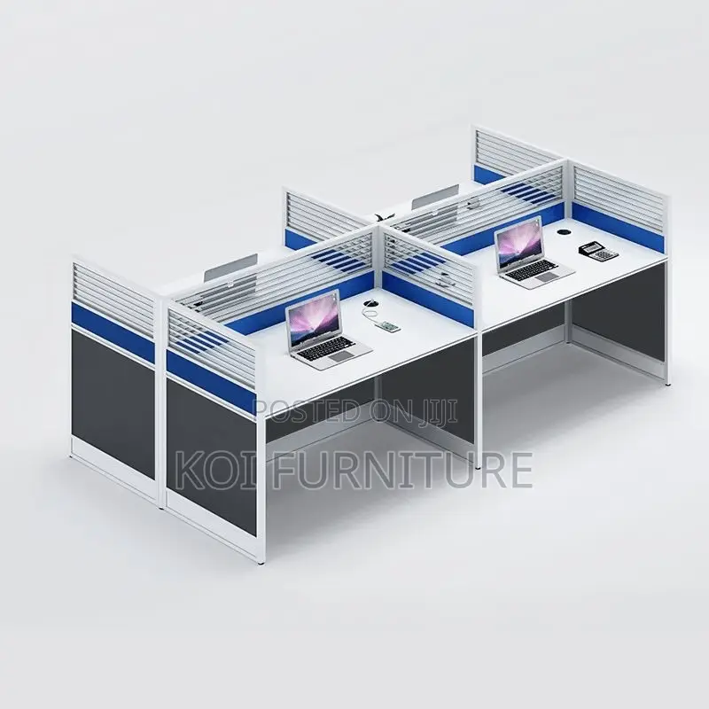 Office Workstation; Blue Four Users Cooperation Office Wokstation Desk