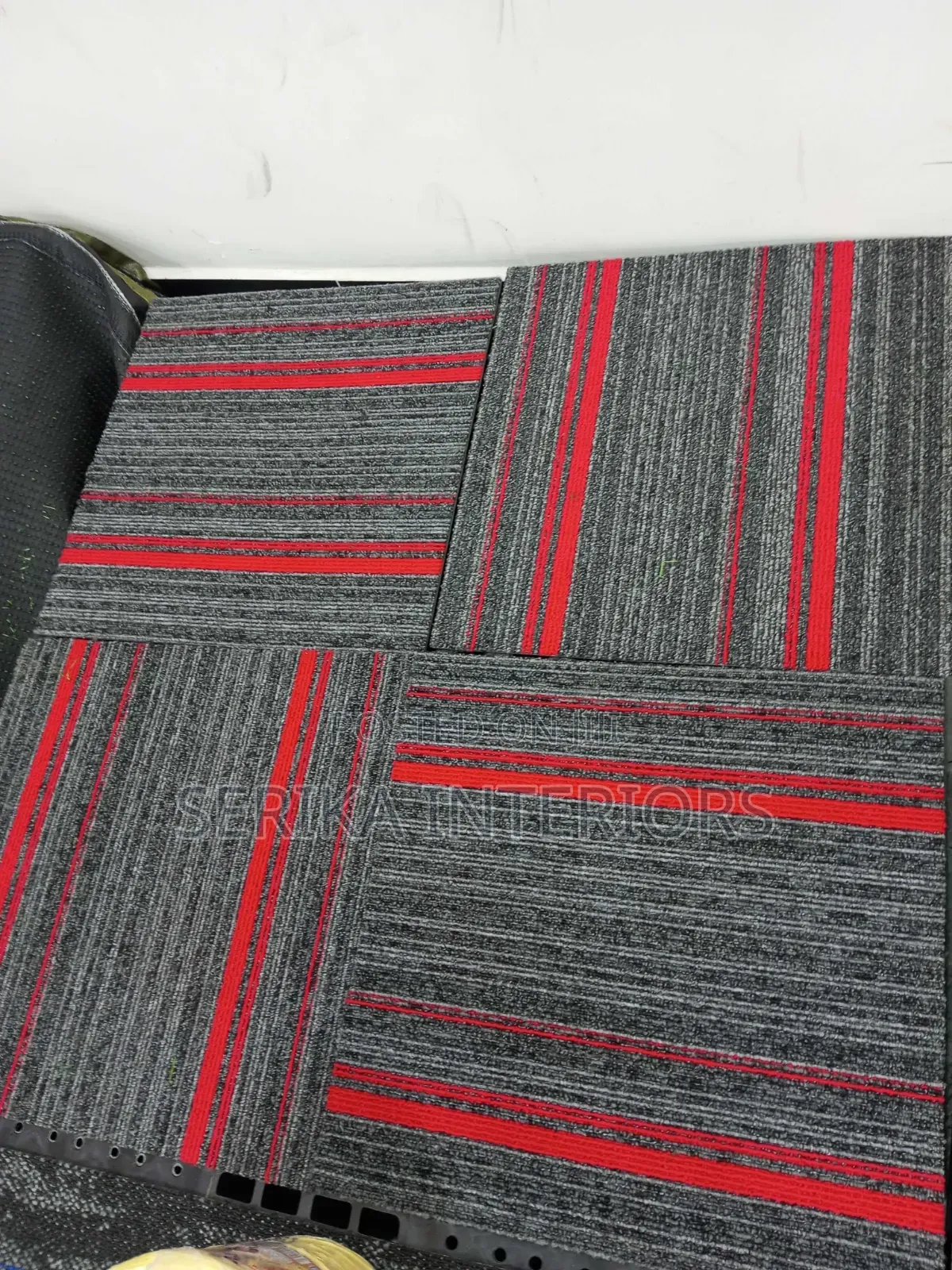 Red Line Tile Carpet Tile Carpet Environmental Friendly Dust Free