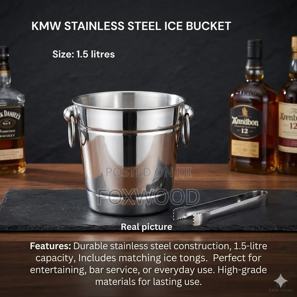 KMW Stainless Steel Ice Bucket With Ice Tong
