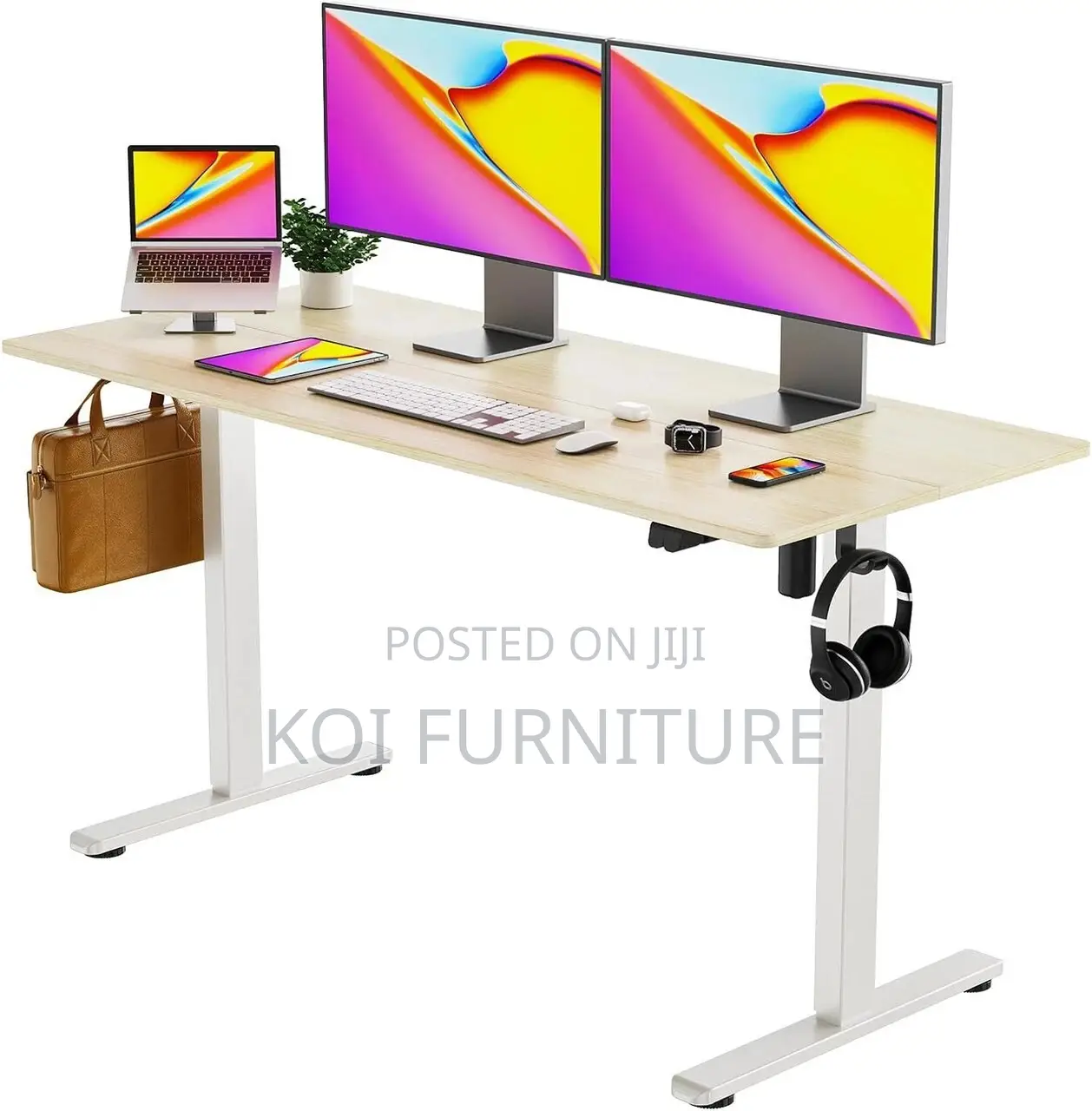 Office Desk; 1.2m Modern Height Home Office Standing Electric Desk