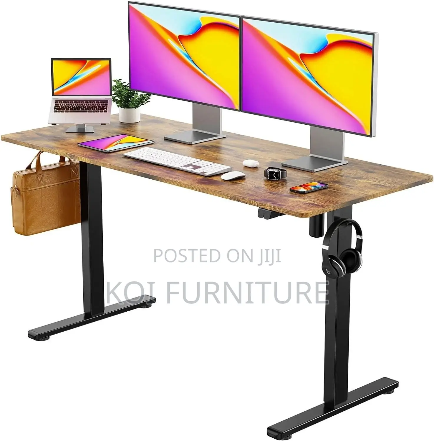 Office Desk; 1.2m Modern Height Home Office Standing Electric Desk