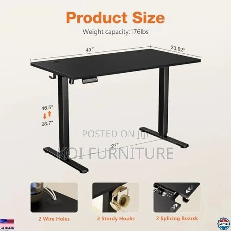 Office Table; 1800mm Adjustable Height Electric Standing Desk