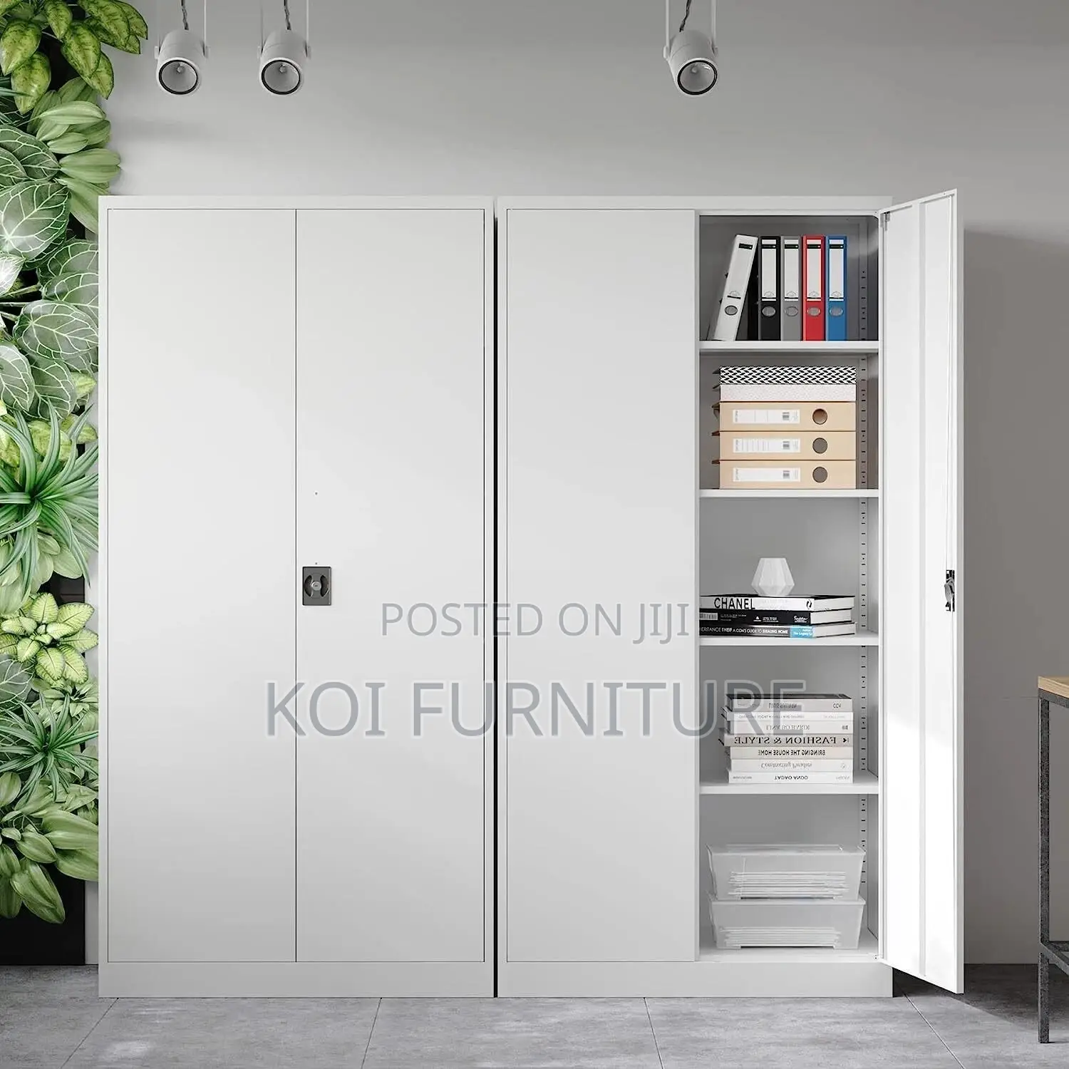 Office Cabinet; Metal Cabinet With 4 Adjustable Shelves
