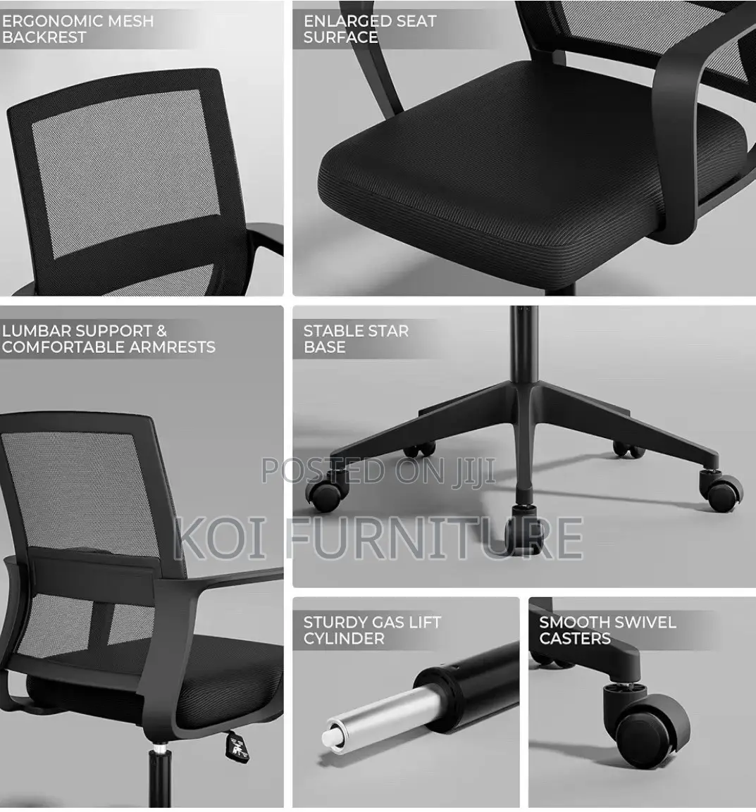 Office Chairs; Mesh Office Chair With Upholstery Executive