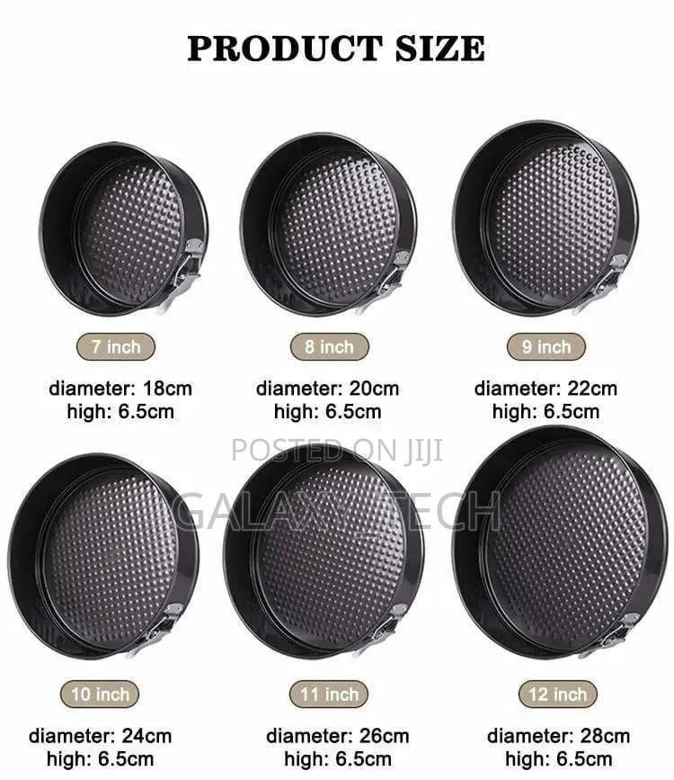 6pcs Nonstick Baking Tins Set With Removable Bottom