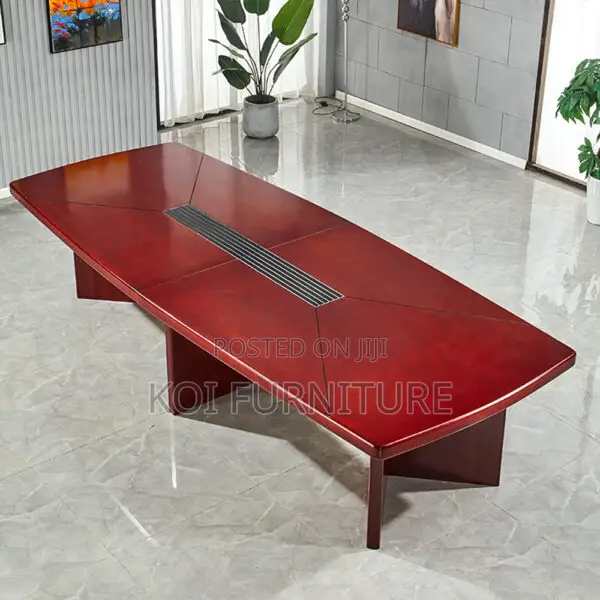 Office Table : 2.4m Mahogany Executive Boardroom Table,