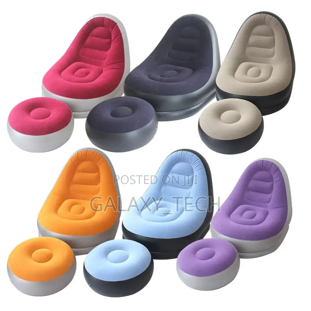 Deluxe Inflatable Seat / Inflatable Seat With Foot Rest Free Pump