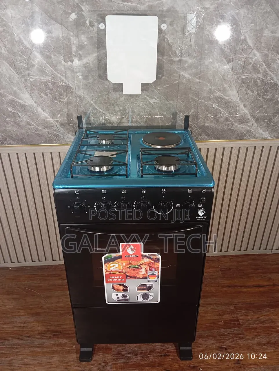 Euroken 50×55cm 3gas +1 E Plate Standing Cooker Electric Oven Cooker