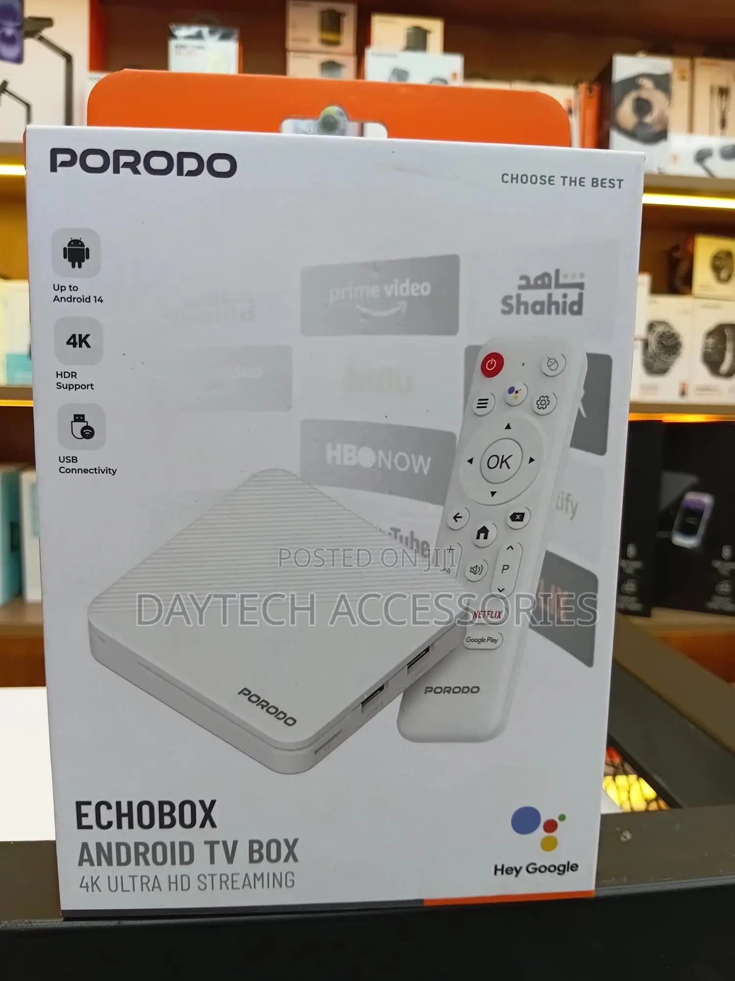 Porodo Echobox Android Tv Box Used for Ultra Hd Streaming.