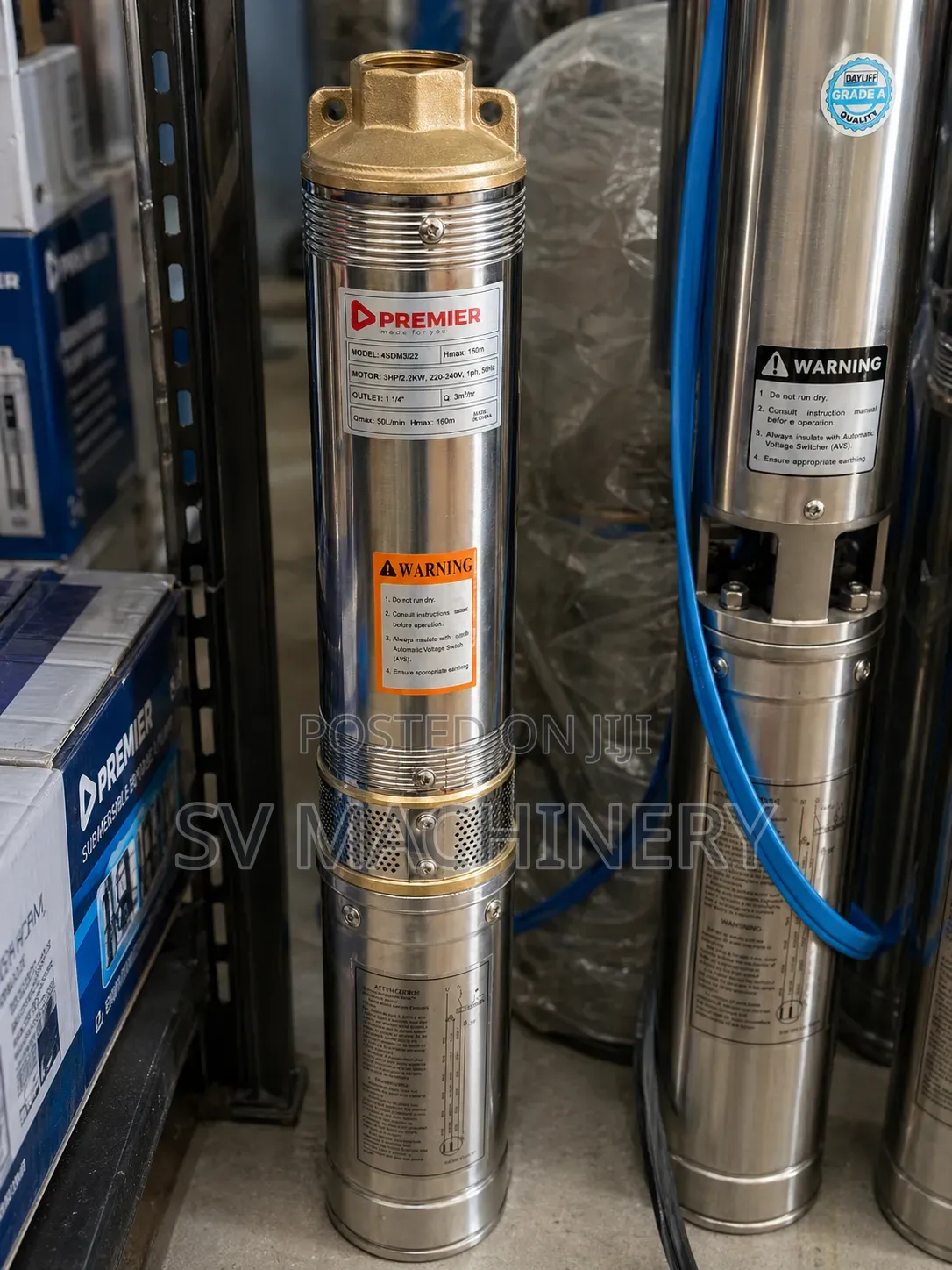 Deep Well Electric Submersible Water Pump 0.5hp