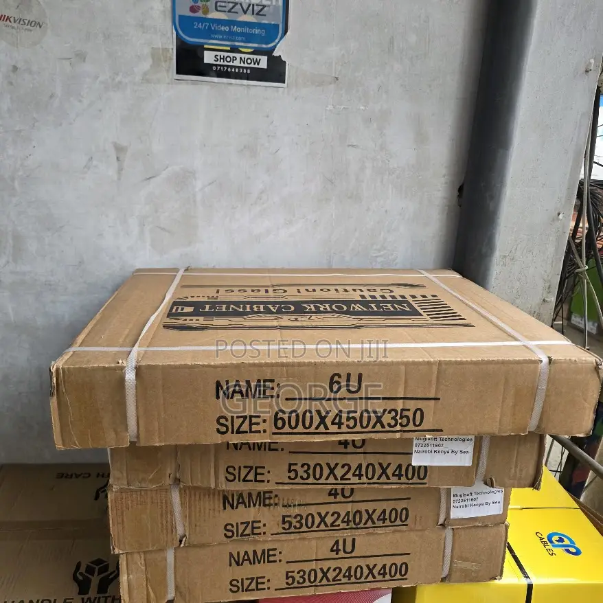 4u Network Data Cabinet 530×400×240 Wall Mount With Pdu and Fan