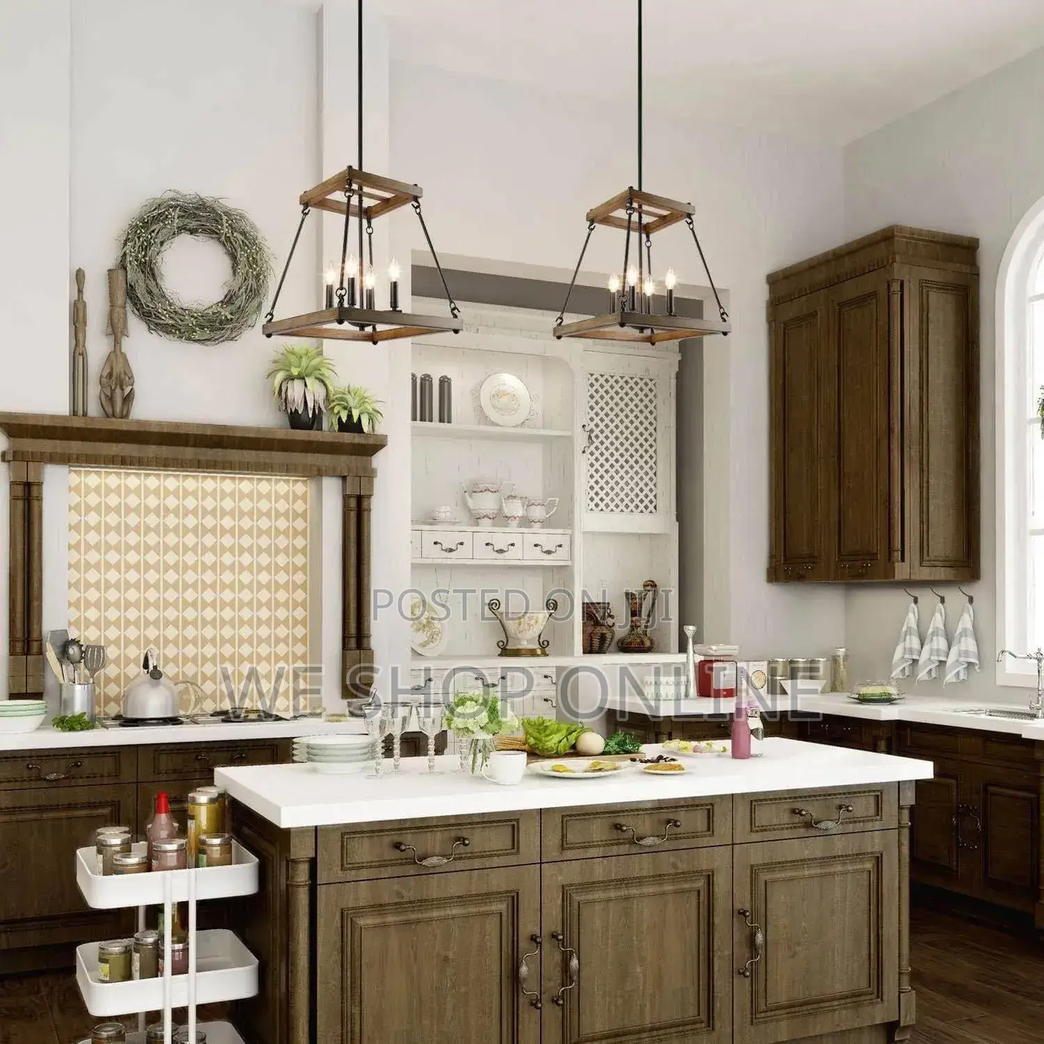 Lantern Pendant Light E14×4