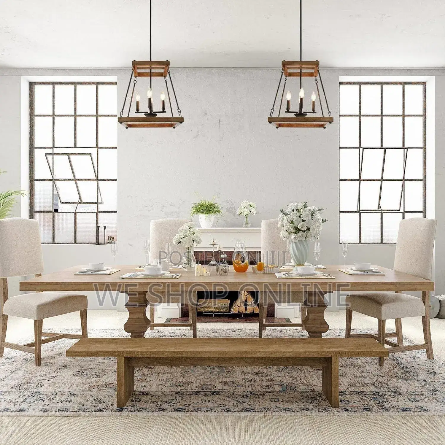 Lantern Pendant Light E14×4