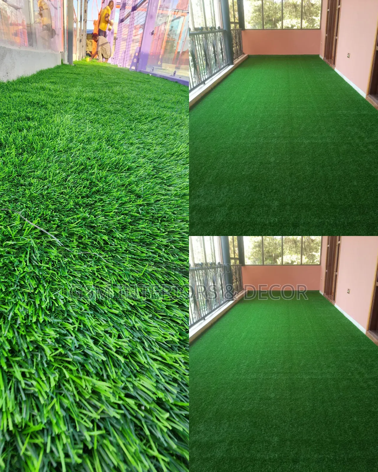 Artificial Green Grass Carpets in Triads
