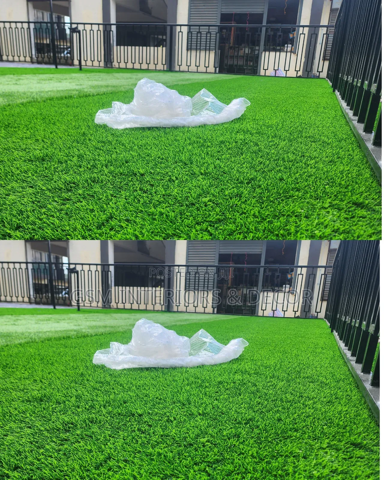 Artificial Green Grass Carpets in Framed Play Area