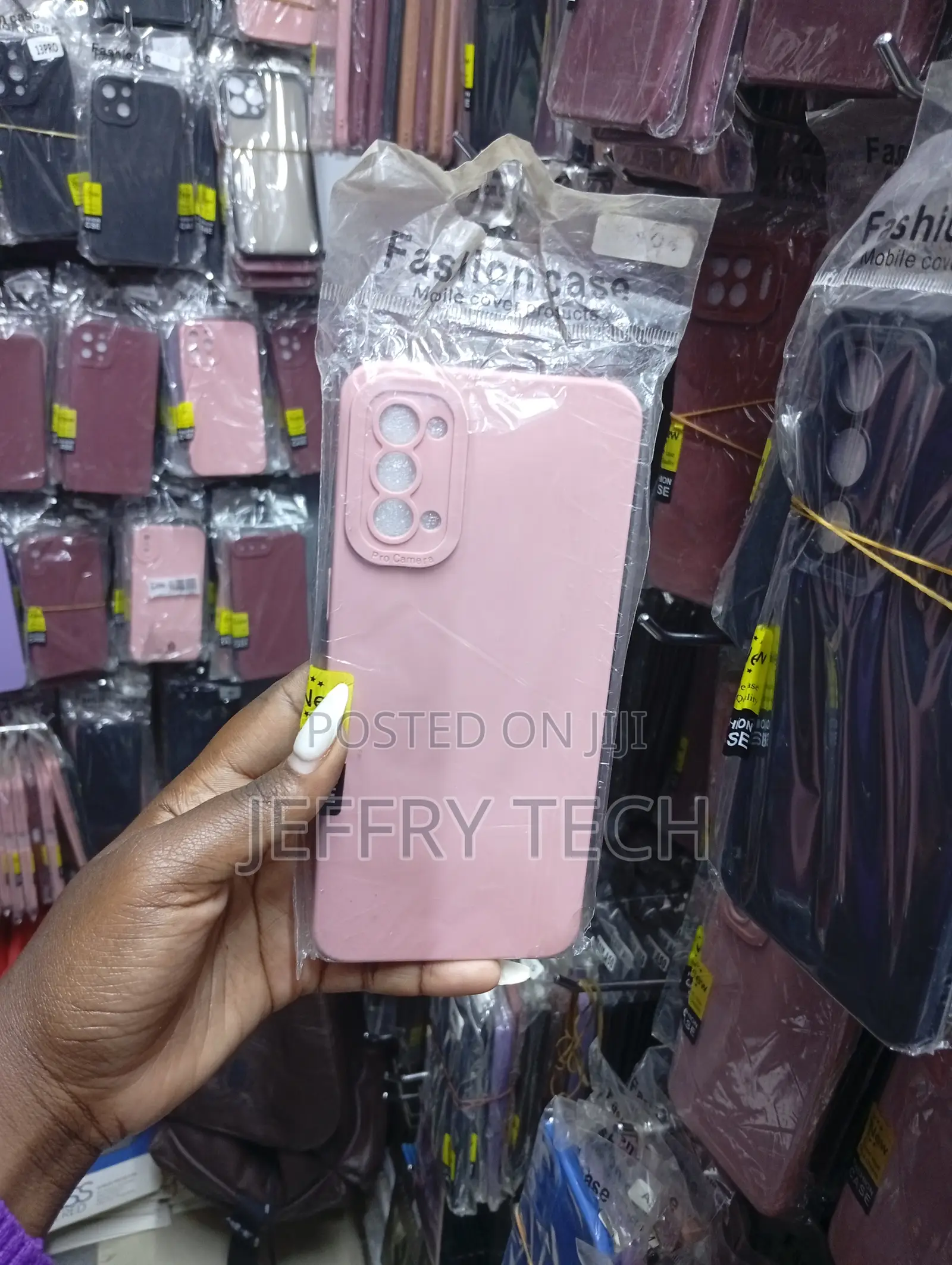 Pink Soft Silicone Protective Phone Case, Likely for a Samsung Galaxy