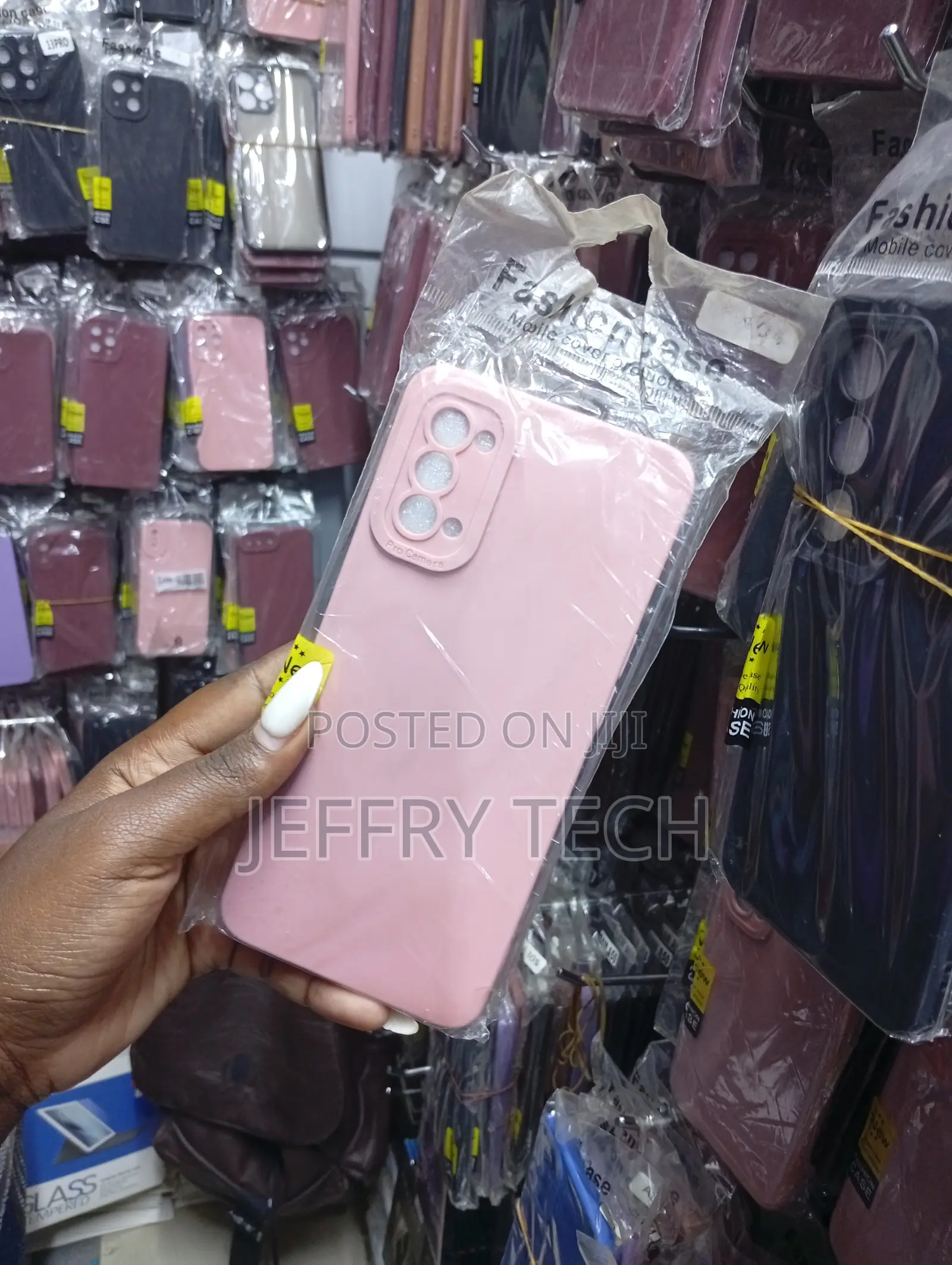 Pink Soft Silicone Protective Phone Case, Likely for a Samsung Galaxy