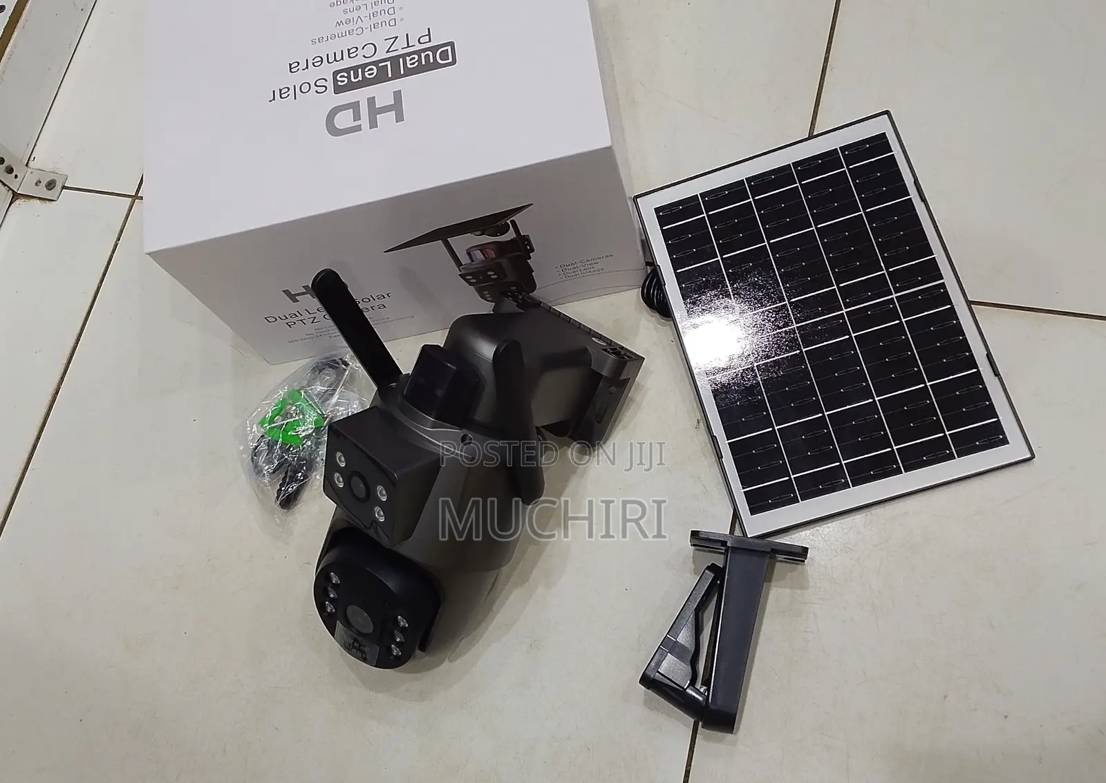 Ubox Dual Lens Siren 4mp Wifi Solar Powered Camera
