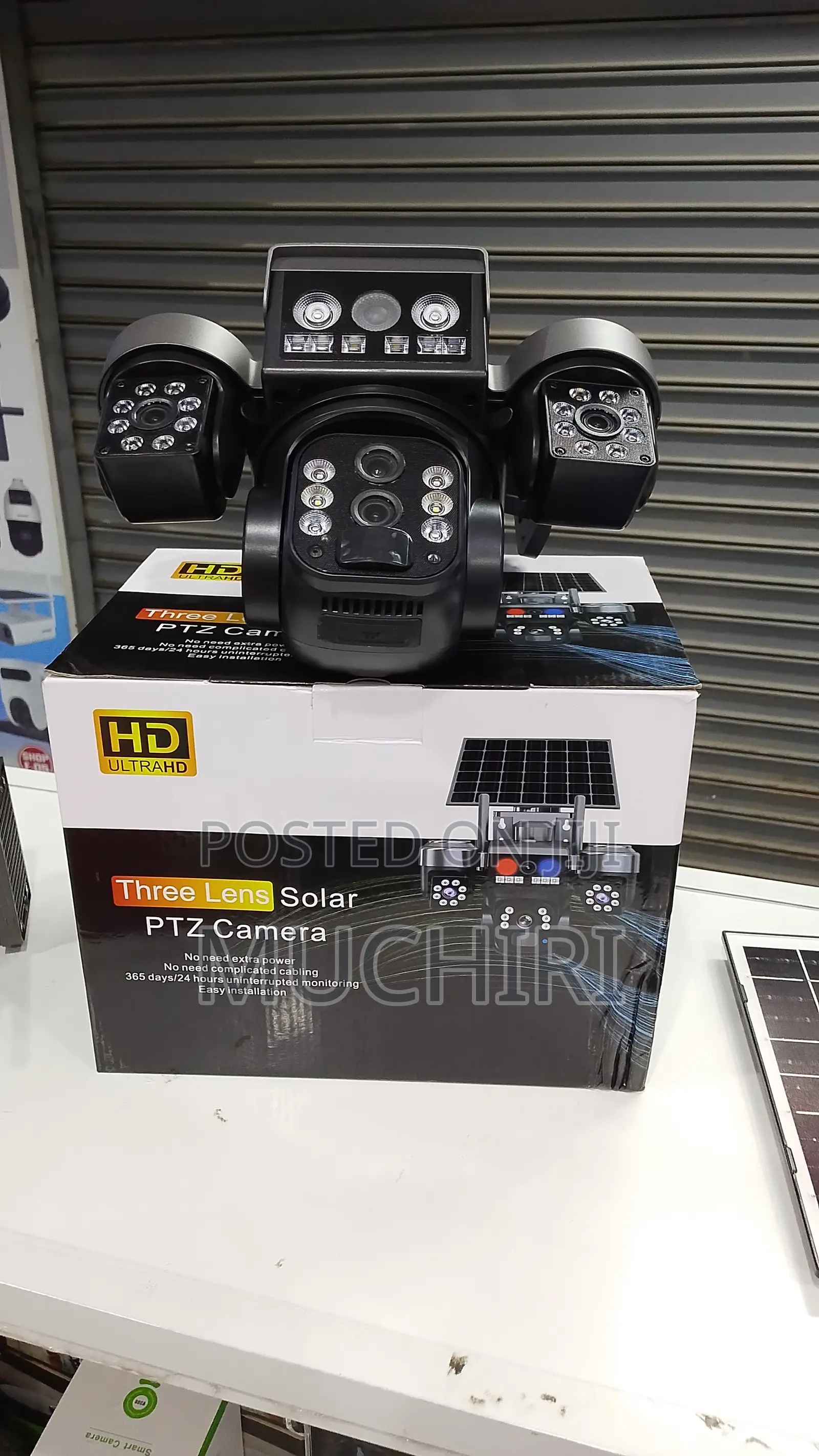 Solar 4g Camera Triple-Lens, Triple-Screen Dual Panel