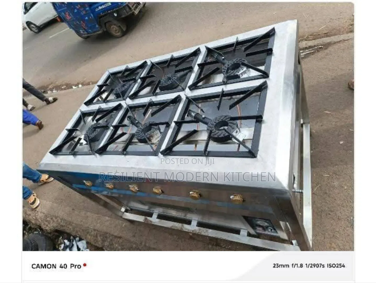 Stainless Steel 6 Burner Gas Cooker Heavy Duty