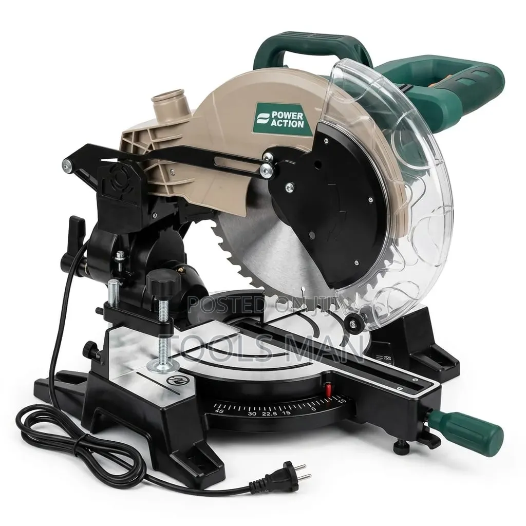 Power Action Compound Mitre Saw for Precision Cutting. Miter Saw