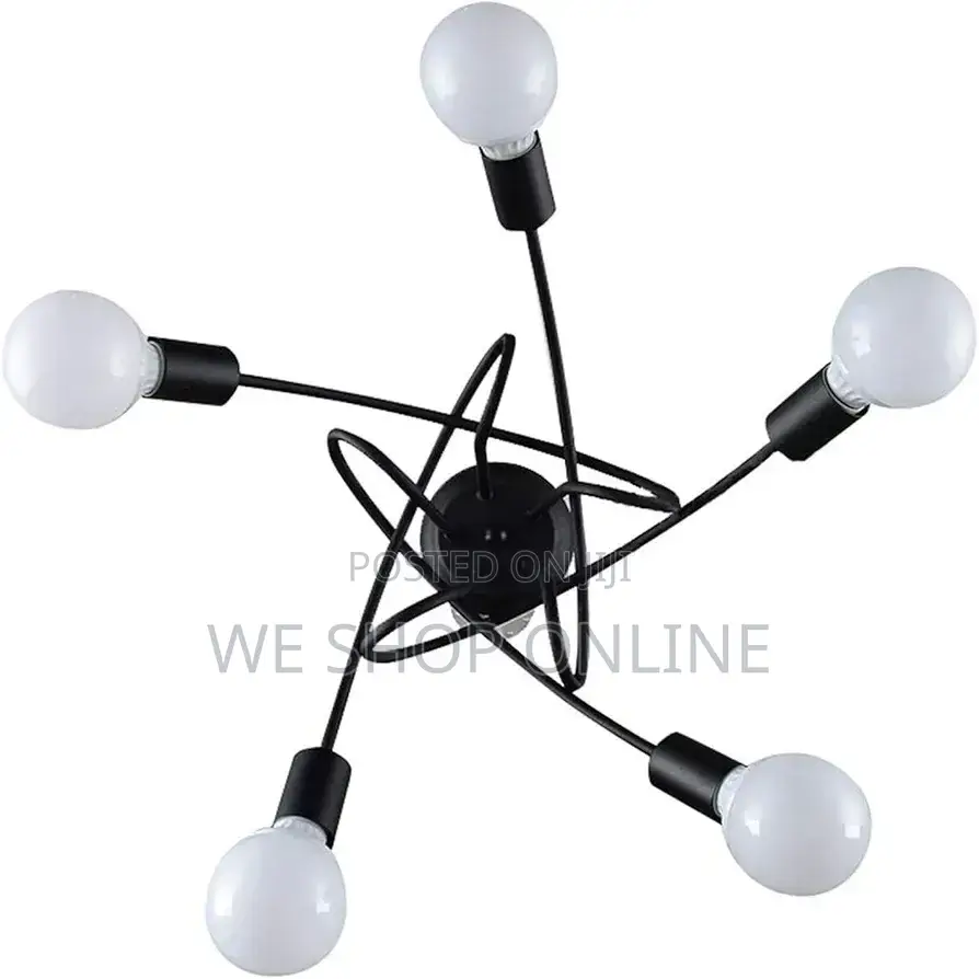 5 Way Swirl Arm Ceiling Light
