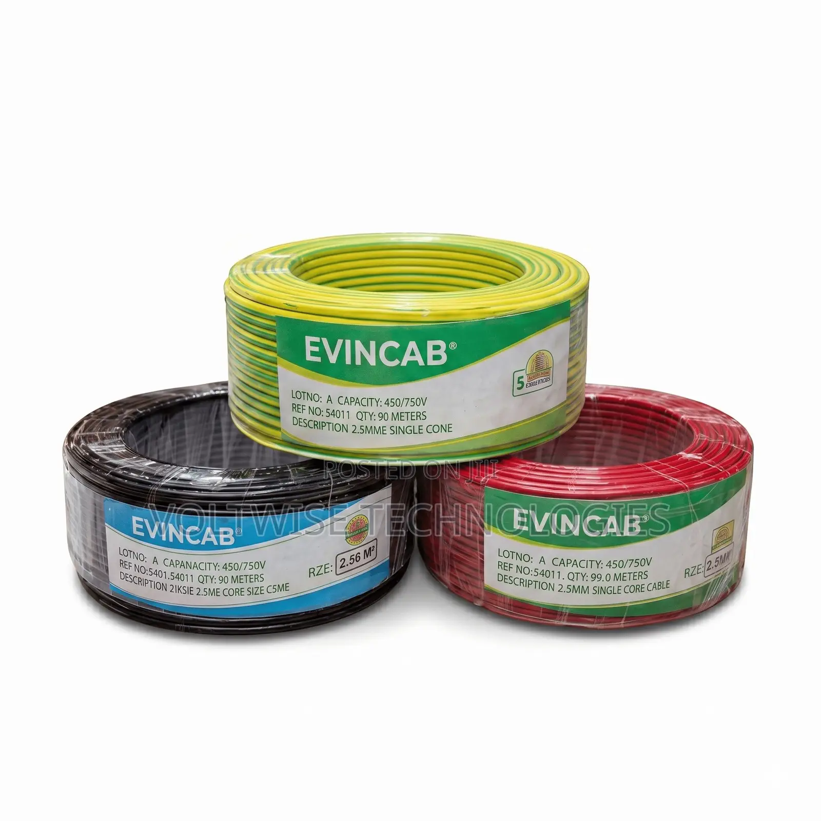 Evincab Premium Single-Core Electrical Cables (2.5mm)