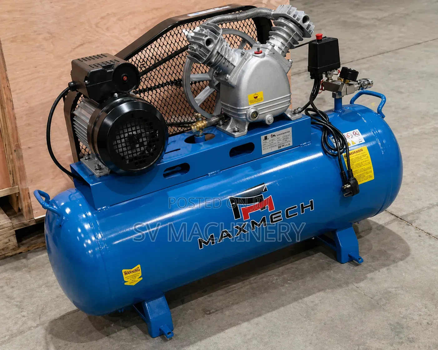 Heavy Duty Maxmech Electric Air Compressor 100l
