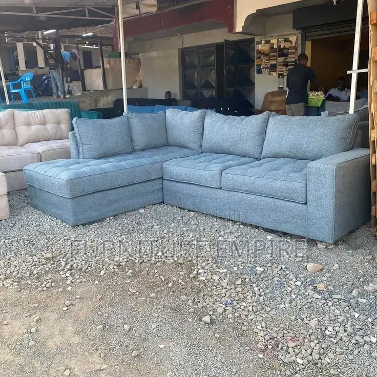 Light Grey Tufted Sofa