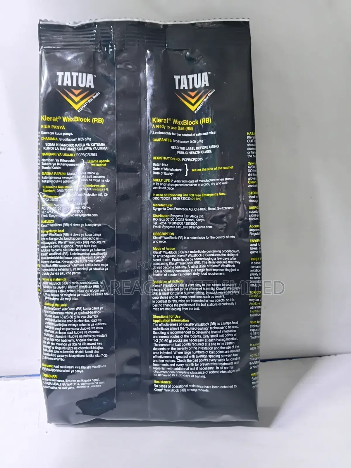 Tatua Klerat Wax Block Rodenticide/ Mice / Rat 100g
